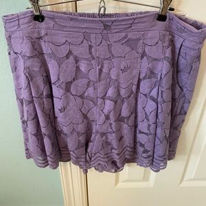 Purple lace flower shorts